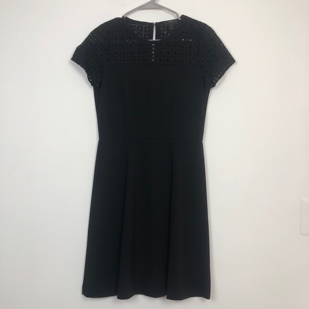J. Crew Black Eyelet Dress